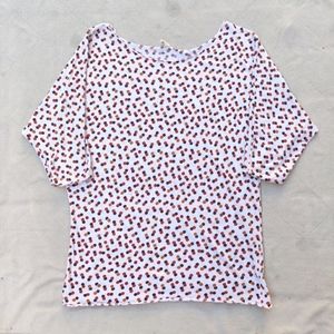 Anthropologie Tiny Polka Dot Dolman Sleeve Shirt